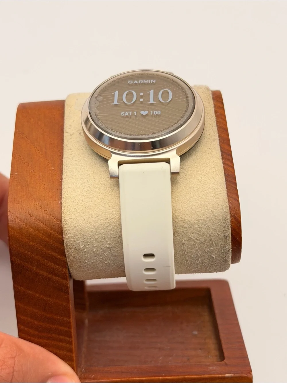Garmin White/Silver Smartwatch with Charger